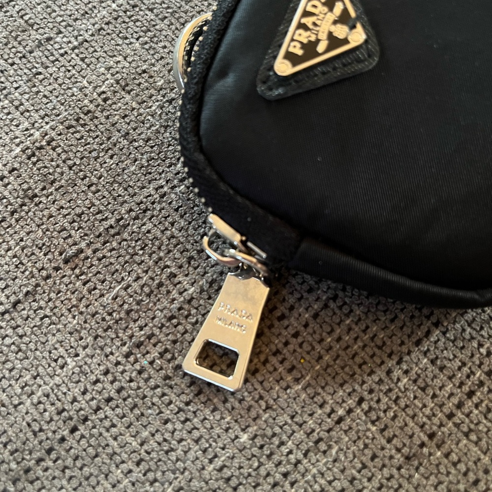 Prada Black Compact Keychain Zip Pouch - Picture 3 of 10